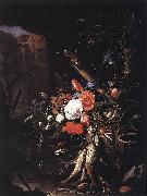 Still-Life with Fishes and Bird Nest sg MIGNON, Abraham